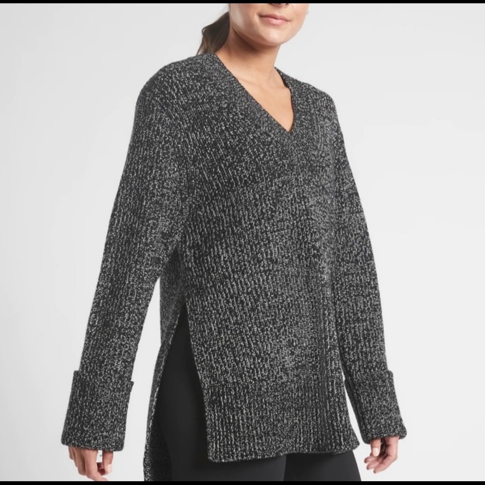 Athleta Wool Blend Shasta Sweater Side Slit